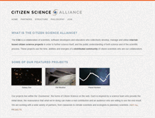 Tablet Screenshot of citizensciencealliance.org